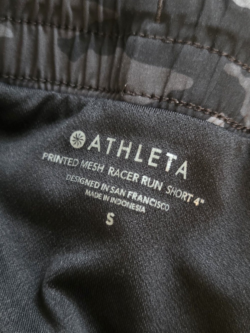 Athleta Black Camo Athletic Shorts - Picture 4 of 7
